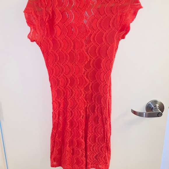 Nightcap Hot Pink Lace Mini Dress - Picture 2 of 2